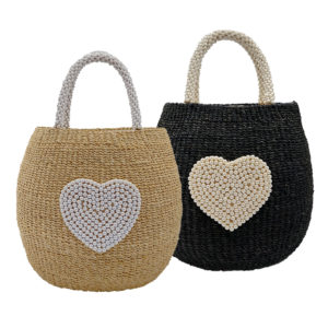 Pearl Heart Abaca Hand Bag