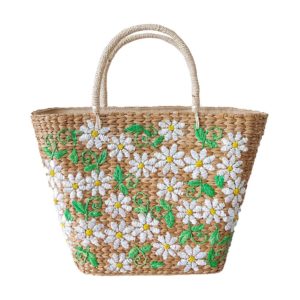 Sampaguita Embroidered Seagrass Bag