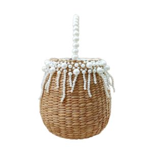 Pearly Seagrass Bucket Bag